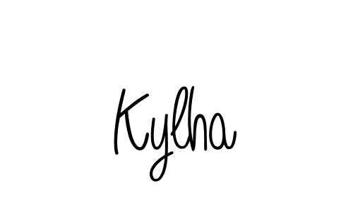 if you are searching for the best signature style for your name Kylha. so please give up your signature search. here we have designed multiple signature styles  using Angelique-Rose-font-FFP. Kylha signature style 5 images and pictures png