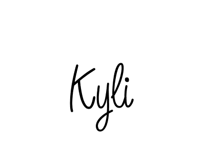 Create a beautiful signature design for name Kyli. With this signature (Angelique-Rose-font-FFP) fonts, you can make a handwritten signature for free. Kyli signature style 5 images and pictures png