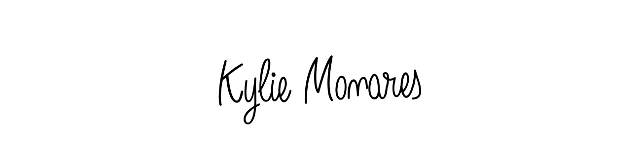 Kylie Monares stylish signature style. Best Handwritten Sign (Angelique-Rose-font-FFP) for my name. Handwritten Signature Collection Ideas for my name Kylie Monares. Kylie Monares signature style 5 images and pictures png