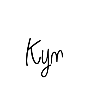Kyn stylish signature style. Best Handwritten Sign (Angelique-Rose-font-FFP) for my name. Handwritten Signature Collection Ideas for my name Kyn. Kyn signature style 5 images and pictures png