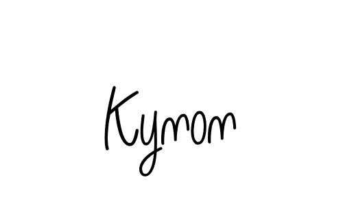 You should practise on your own different ways (Angelique-Rose-font-FFP) to write your name (Kynon) in signature. don't let someone else do it for you. Kynon signature style 5 images and pictures png