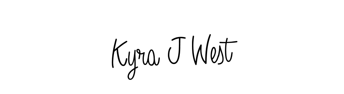 Use a signature maker to create a handwritten signature online. With this signature software, you can design (Angelique-Rose-font-FFP) your own signature for name Kyra J West. Kyra J West signature style 5 images and pictures png