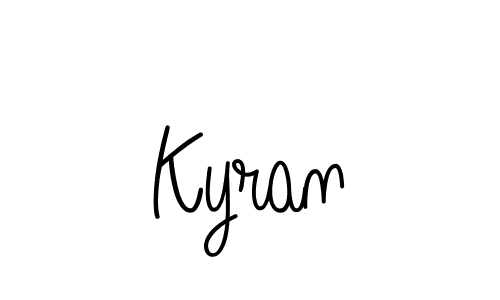You should practise on your own different ways (Angelique-Rose-font-FFP) to write your name (Kyran) in signature. don't let someone else do it for you. Kyran signature style 5 images and pictures png