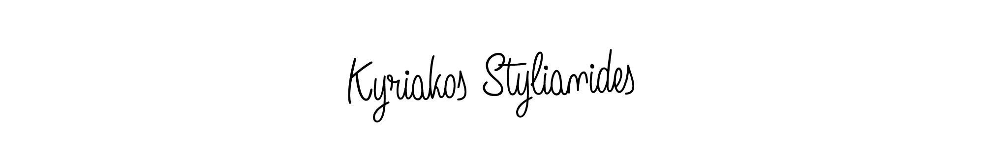 The best way (Angelique-Rose-font-FFP) to make a short signature is to pick only two or three words in your name. The name Kyriakos Stylianides include a total of six letters. For converting this name. Kyriakos Stylianides signature style 5 images and pictures png