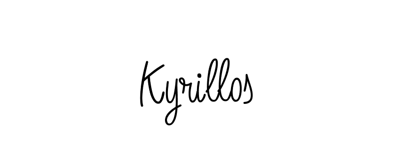 Use a signature maker to create a handwritten signature online. With this signature software, you can design (Angelique-Rose-font-FFP) your own signature for name Kyrillos. Kyrillos signature style 5 images and pictures png