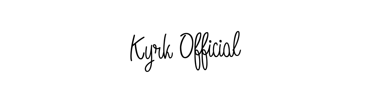 How to Draw Kyrk Official signature style? Angelique-Rose-font-FFP is a latest design signature styles for name Kyrk Official. Kyrk Official signature style 5 images and pictures png
