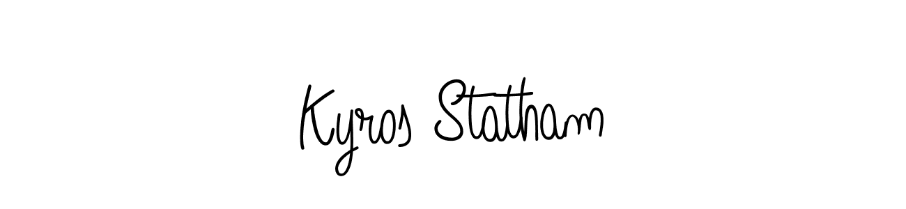Create a beautiful signature design for name Kyros Statham. With this signature (Angelique-Rose-font-FFP) fonts, you can make a handwritten signature for free. Kyros Statham signature style 5 images and pictures png