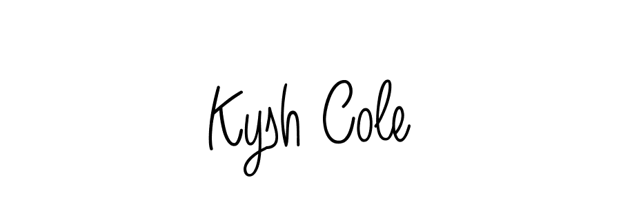 Make a beautiful signature design for name Kysh Cole. With this signature (Angelique-Rose-font-FFP) style, you can create a handwritten signature for free. Kysh Cole signature style 5 images and pictures png