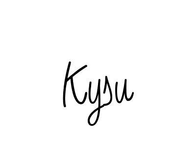 Kysu stylish signature style. Best Handwritten Sign (Angelique-Rose-font-FFP) for my name. Handwritten Signature Collection Ideas for my name Kysu. Kysu signature style 5 images and pictures png