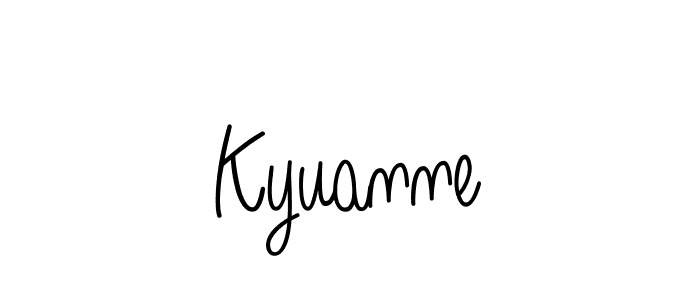 You should practise on your own different ways (Angelique-Rose-font-FFP) to write your name (Kyuanne) in signature. don't let someone else do it for you. Kyuanne signature style 5 images and pictures png