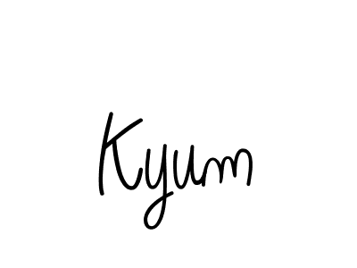 Design your own signature with our free online signature maker. With this signature software, you can create a handwritten (Angelique-Rose-font-FFP) signature for name Kyum. Kyum signature style 5 images and pictures png
