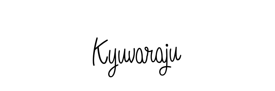 You should practise on your own different ways (Angelique-Rose-font-FFP) to write your name (Kyuvaraju) in signature. don't let someone else do it for you. Kyuvaraju signature style 5 images and pictures png