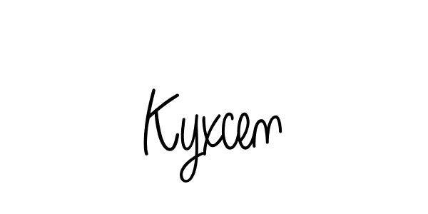 How to make Kyxcen signature? Angelique-Rose-font-FFP is a professional autograph style. Create handwritten signature for Kyxcen name. Kyxcen signature style 5 images and pictures png