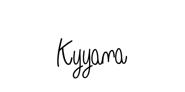 Make a beautiful signature design for name Kyyana. With this signature (Angelique-Rose-font-FFP) style, you can create a handwritten signature for free. Kyyana signature style 5 images and pictures png