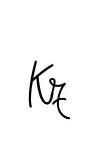 Design your own signature with our free online signature maker. With this signature software, you can create a handwritten (Angelique-Rose-font-FFP) signature for name Kz. Kz signature style 5 images and pictures png