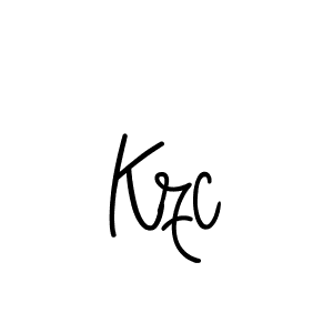 Use a signature maker to create a handwritten signature online. With this signature software, you can design (Angelique-Rose-font-FFP) your own signature for name Kzc. Kzc signature style 5 images and pictures png