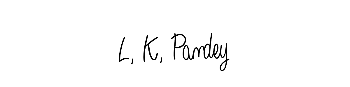 if you are searching for the best signature style for your name L, K, Pandey. so please give up your signature search. here we have designed multiple signature styles  using Angelique-Rose-font-FFP. L, K, Pandey signature style 5 images and pictures png