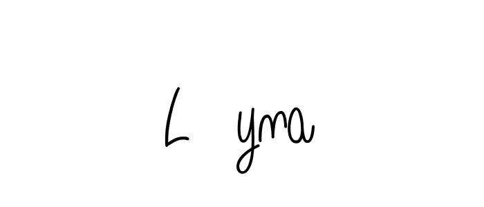 L yna stylish signature style. Best Handwritten Sign (Angelique-Rose-font-FFP) for my name. Handwritten Signature Collection Ideas for my name L yna. L yna signature style 5 images and pictures png