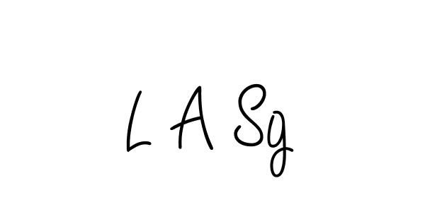 Make a beautiful signature design for name L A Sg. With this signature (Angelique-Rose-font-FFP) style, you can create a handwritten signature for free. L A Sg signature style 5 images and pictures png