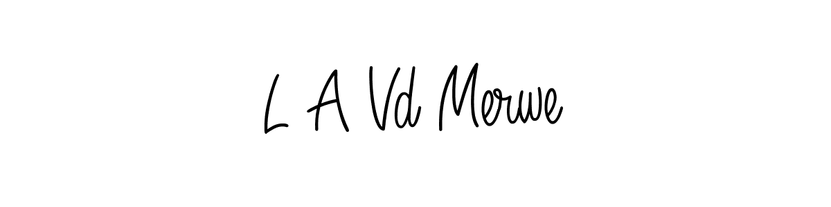 Angelique-Rose-font-FFP is a professional signature style that is perfect for those who want to add a touch of class to their signature. It is also a great choice for those who want to make their signature more unique. Get L A Vd Merwe name to fancy signature for free. L A Vd Merwe signature style 5 images and pictures png