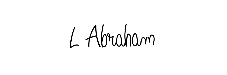 The best way (Angelique-Rose-font-FFP) to make a short signature is to pick only two or three words in your name. The name L Abraham include a total of six letters. For converting this name. L Abraham signature style 5 images and pictures png