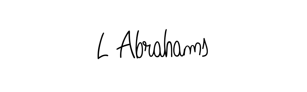 Create a beautiful signature design for name L Abrahams. With this signature (Angelique-Rose-font-FFP) fonts, you can make a handwritten signature for free. L Abrahams signature style 5 images and pictures png