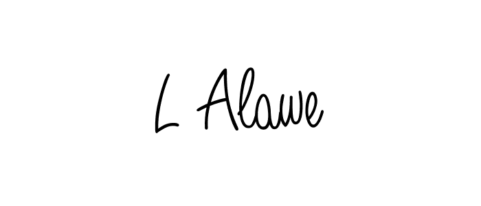 Also we have L Alawe name is the best signature style. Create professional handwritten signature collection using Angelique-Rose-font-FFP autograph style. L Alawe signature style 5 images and pictures png