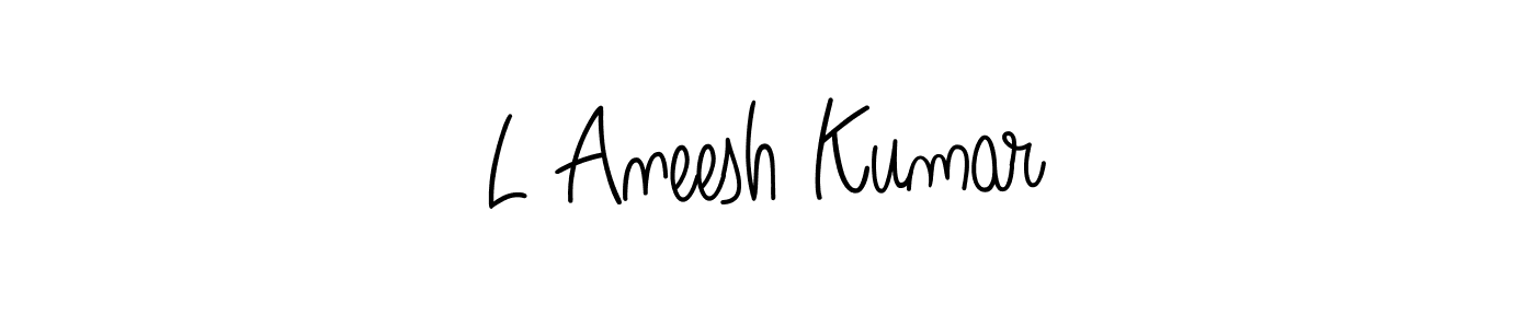 How to make L Aneesh Kumar signature? Angelique-Rose-font-FFP is a professional autograph style. Create handwritten signature for L Aneesh Kumar name. L Aneesh Kumar signature style 5 images and pictures png