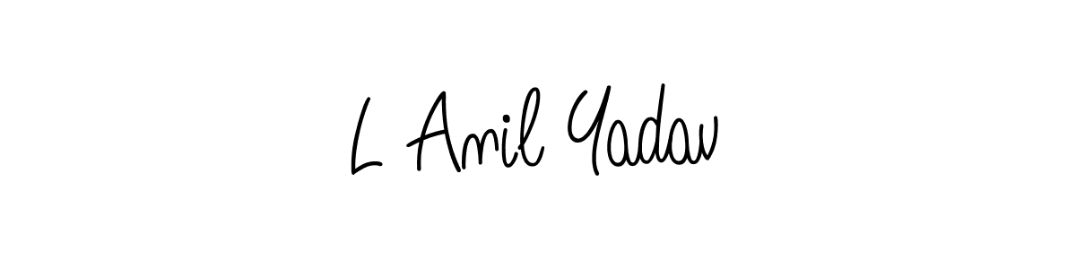 if you are searching for the best signature style for your name L Anil Yadav. so please give up your signature search. here we have designed multiple signature styles  using Angelique-Rose-font-FFP. L Anil Yadav signature style 5 images and pictures png