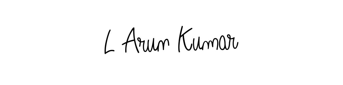 How to make L Arun Kumar name signature. Use Angelique-Rose-font-FFP style for creating short signs online. This is the latest handwritten sign. L Arun Kumar signature style 5 images and pictures png