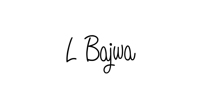 Design your own signature with our free online signature maker. With this signature software, you can create a handwritten (Angelique-Rose-font-FFP) signature for name L Bajwa. L Bajwa signature style 5 images and pictures png