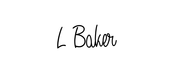 How to make L Baker name signature. Use Angelique-Rose-font-FFP style for creating short signs online. This is the latest handwritten sign. L Baker signature style 5 images and pictures png