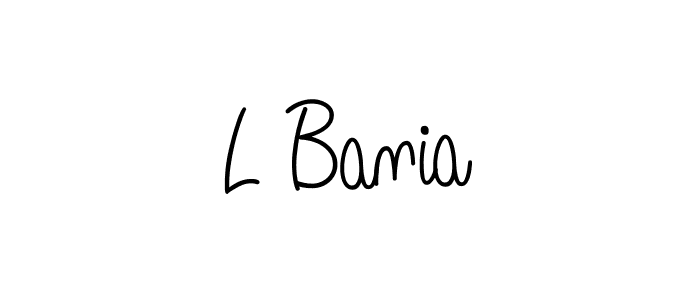 Make a beautiful signature design for name L Bania. Use this online signature maker to create a handwritten signature for free. L Bania signature style 5 images and pictures png
