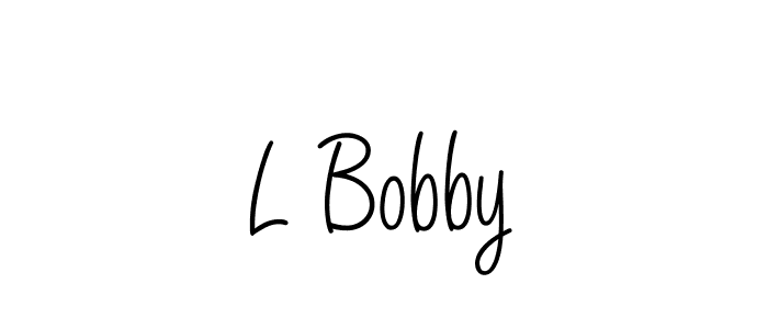 Use a signature maker to create a handwritten signature online. With this signature software, you can design (Angelique-Rose-font-FFP) your own signature for name L Bobby. L Bobby signature style 5 images and pictures png