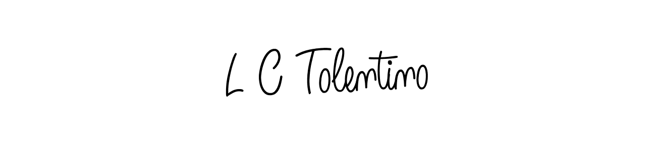 You should practise on your own different ways (Angelique-Rose-font-FFP) to write your name (L C Tolentino) in signature. don't let someone else do it for you. L C Tolentino signature style 5 images and pictures png