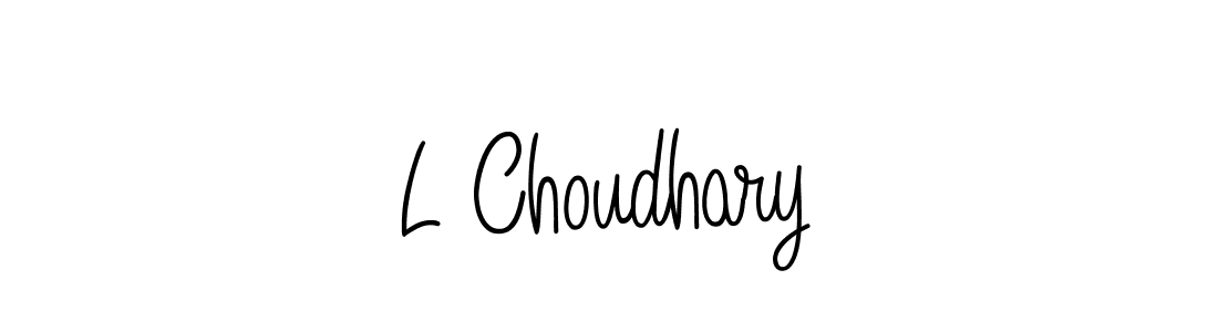 Make a beautiful signature design for name L Choudhary. With this signature (Angelique-Rose-font-FFP) style, you can create a handwritten signature for free. L Choudhary signature style 5 images and pictures png