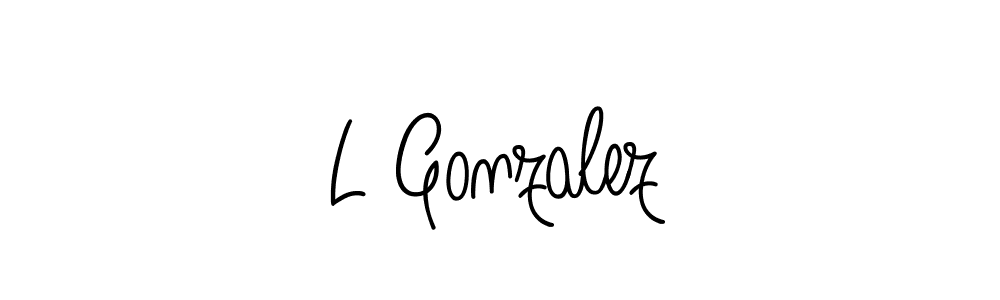 Use a signature maker to create a handwritten signature online. With this signature software, you can design (Angelique-Rose-font-FFP) your own signature for name L Gonzalez. L Gonzalez signature style 5 images and pictures png