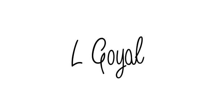 L Goyal stylish signature style. Best Handwritten Sign (Angelique-Rose-font-FFP) for my name. Handwritten Signature Collection Ideas for my name L Goyal. L Goyal signature style 5 images and pictures png