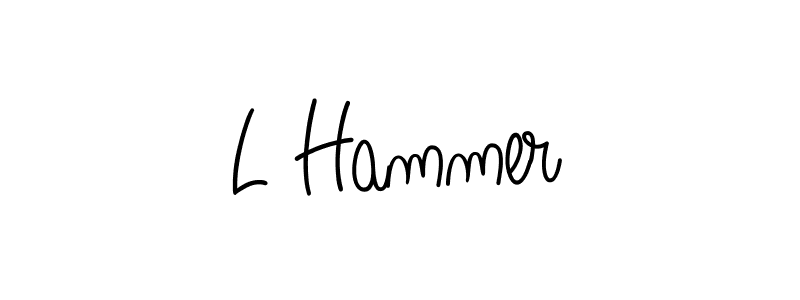 You should practise on your own different ways (Angelique-Rose-font-FFP) to write your name (L Hammer) in signature. don't let someone else do it for you. L Hammer signature style 5 images and pictures png