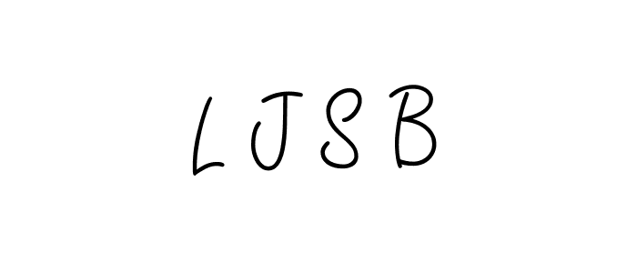 Make a beautiful signature design for name L J S B. With this signature (Angelique-Rose-font-FFP) style, you can create a handwritten signature for free. L J S B signature style 5 images and pictures png