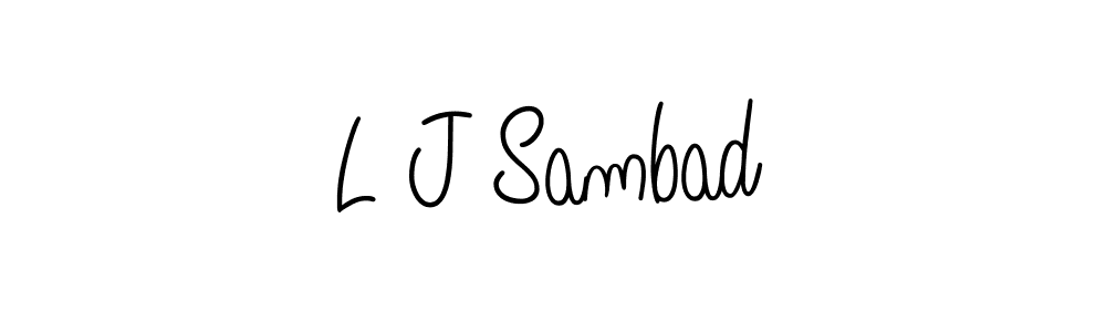 Design your own signature with our free online signature maker. With this signature software, you can create a handwritten (Angelique-Rose-font-FFP) signature for name L J Sambad. L J Sambad signature style 5 images and pictures png