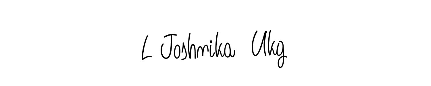 Make a beautiful signature design for name L Joshnika  Ukg. With this signature (Angelique-Rose-font-FFP) style, you can create a handwritten signature for free. L Joshnika  Ukg signature style 5 images and pictures png
