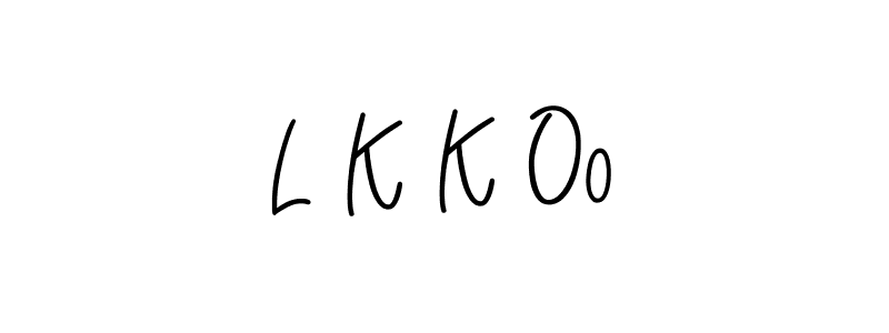 How to make L K K Oo name signature. Use Angelique-Rose-font-FFP style for creating short signs online. This is the latest handwritten sign. L K K Oo signature style 5 images and pictures png