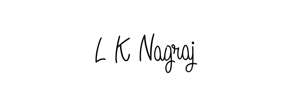 Make a beautiful signature design for name L K Nagraj. With this signature (Angelique-Rose-font-FFP) style, you can create a handwritten signature for free. L K Nagraj signature style 5 images and pictures png