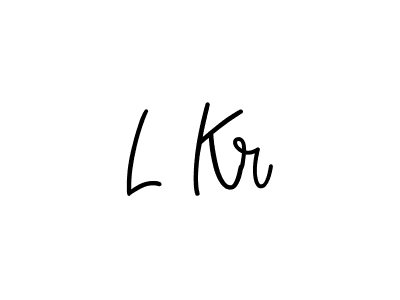 if you are searching for the best signature style for your name L Kr. so please give up your signature search. here we have designed multiple signature styles  using Angelique-Rose-font-FFP. L Kr signature style 5 images and pictures png