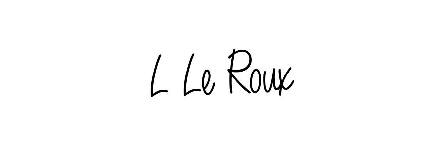 L Le Roux stylish signature style. Best Handwritten Sign (Angelique-Rose-font-FFP) for my name. Handwritten Signature Collection Ideas for my name L Le Roux. L Le Roux signature style 5 images and pictures png