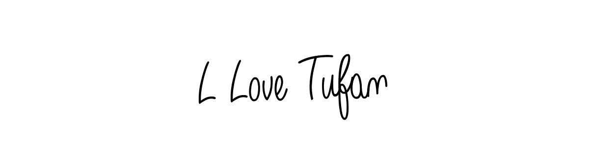 Create a beautiful signature design for name L Love Tufan. With this signature (Angelique-Rose-font-FFP) fonts, you can make a handwritten signature for free. L Love Tufan signature style 5 images and pictures png