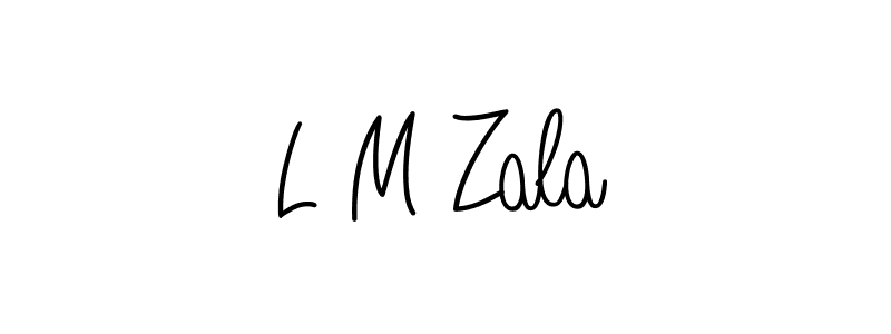 Make a beautiful signature design for name L M Zala. With this signature (Angelique-Rose-font-FFP) style, you can create a handwritten signature for free. L M Zala signature style 5 images and pictures png