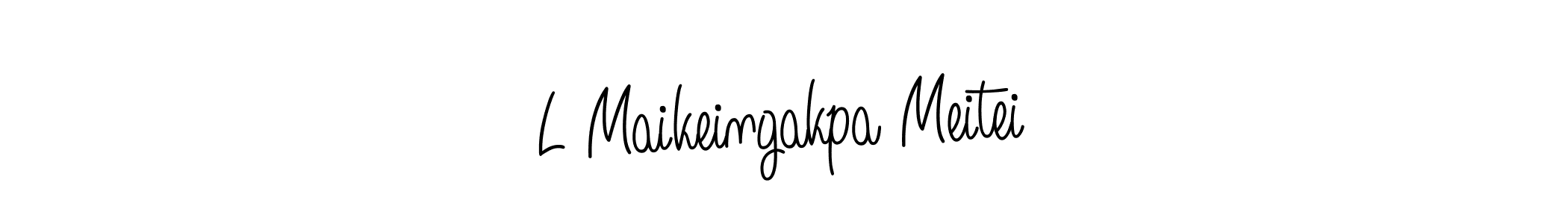 How to make L Maikeingakpa Meitei name signature. Use Angelique-Rose-font-FFP style for creating short signs online. This is the latest handwritten sign. L Maikeingakpa Meitei signature style 5 images and pictures png