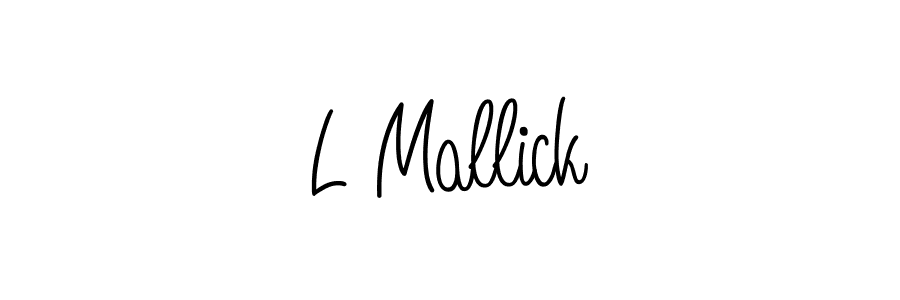 How to Draw L Mallick signature style? Angelique-Rose-font-FFP is a latest design signature styles for name L Mallick. L Mallick signature style 5 images and pictures png